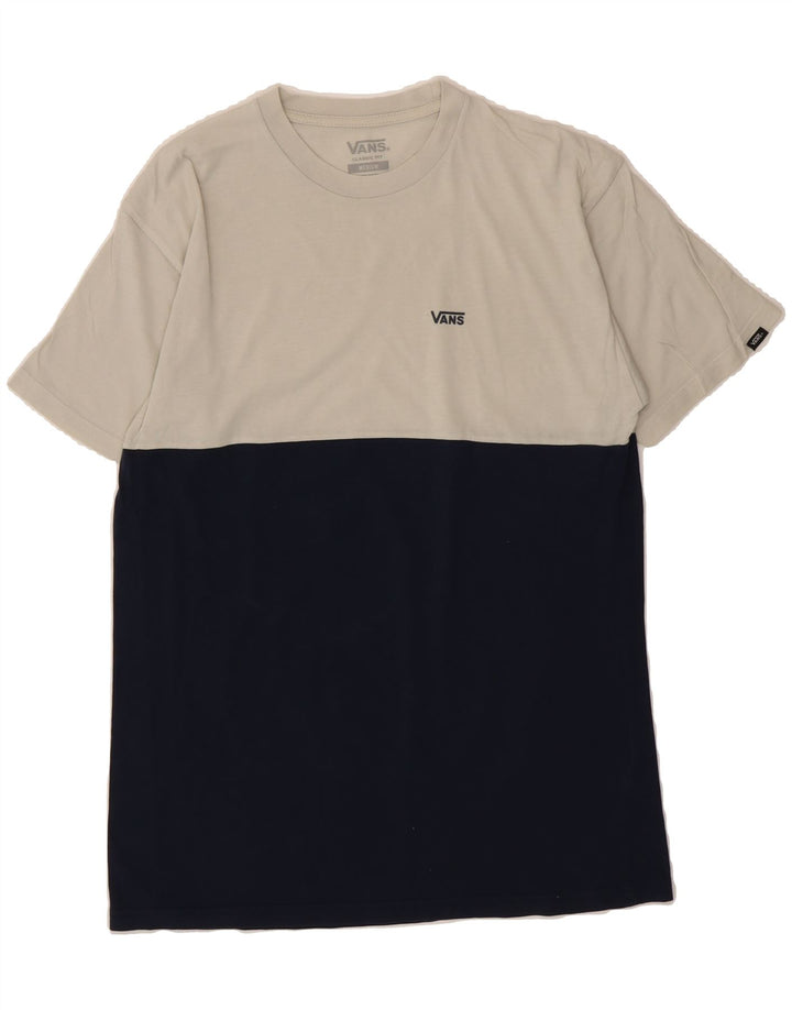 VANS Mens Classic Fit T-Shirt Top Medium Grey Colourblock Vintage Vans and Second-Hand Vans from Messina Hembry 
