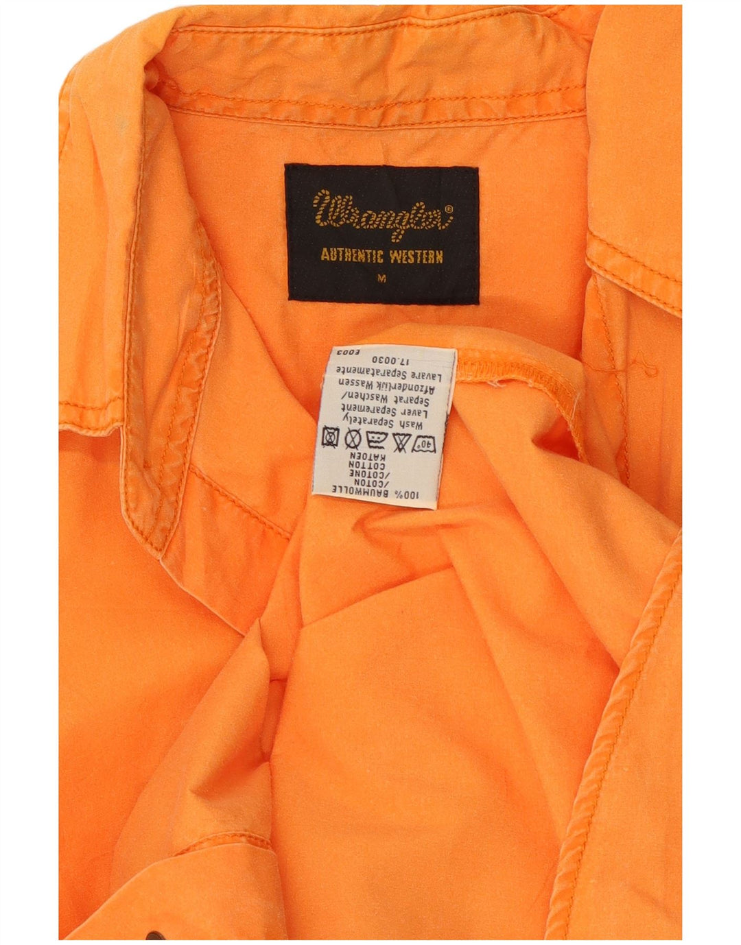Wrangler Kortærmet Herreskjorte Medium Orange Bomuld