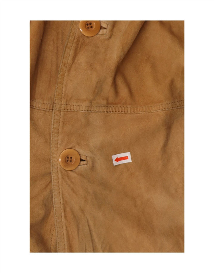 A. RASPINI Herre ruskindsjakke UK 36 Lille brunt læder