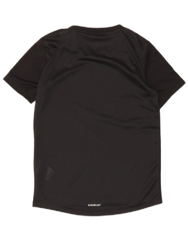 Adidas Boys Aeroready T-Shirt Top 9-10 År Sort Polyester