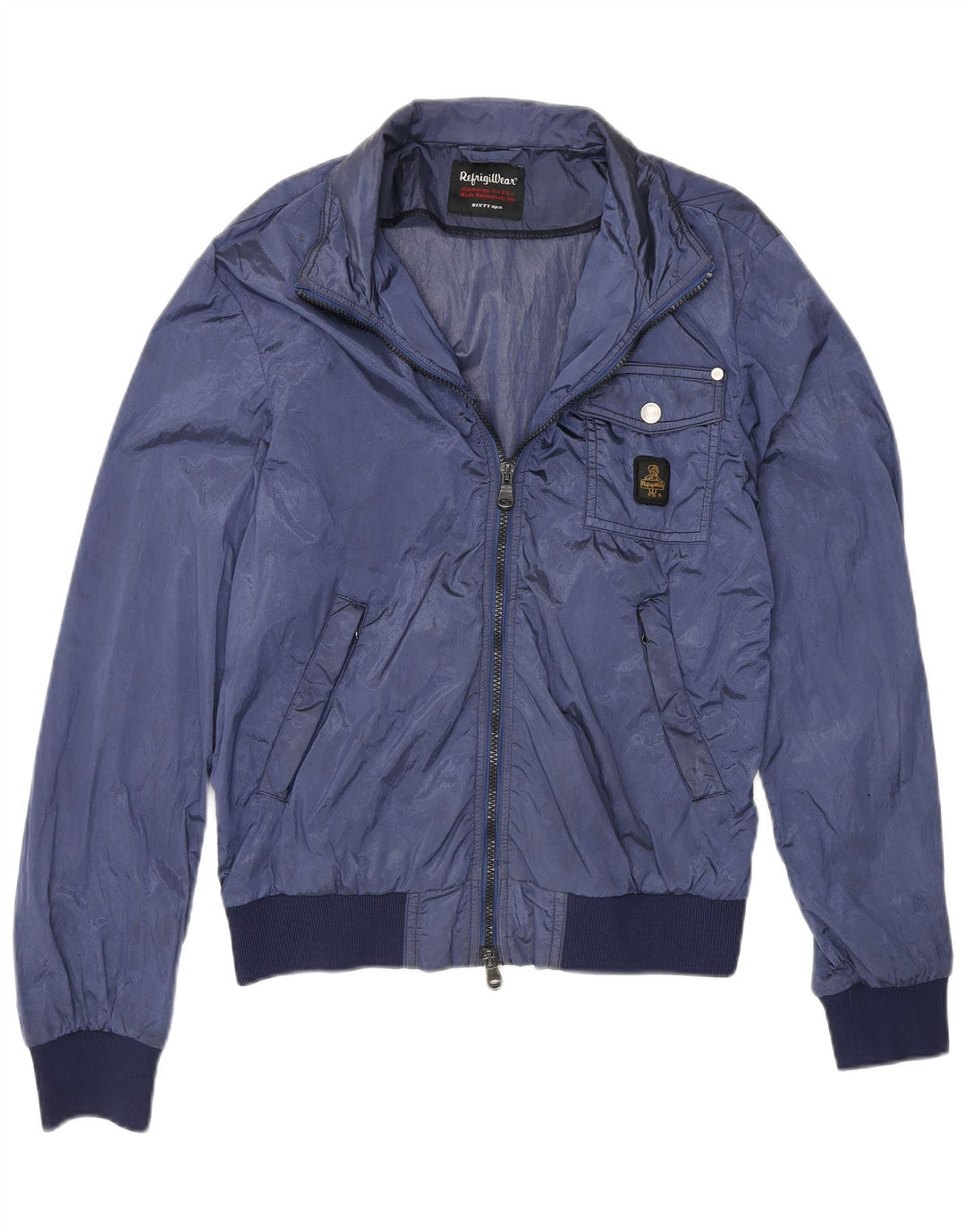 Refrigiwear Herre Bomber Jacket IT 46 Small Blue Colourblock Polyamid