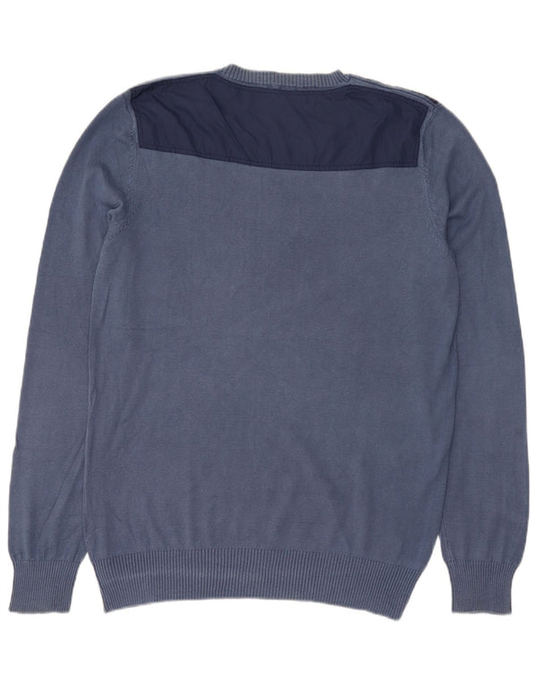 Calvin Klein Herre rund hals sweater 2XL marineblå Colourblock bomuld