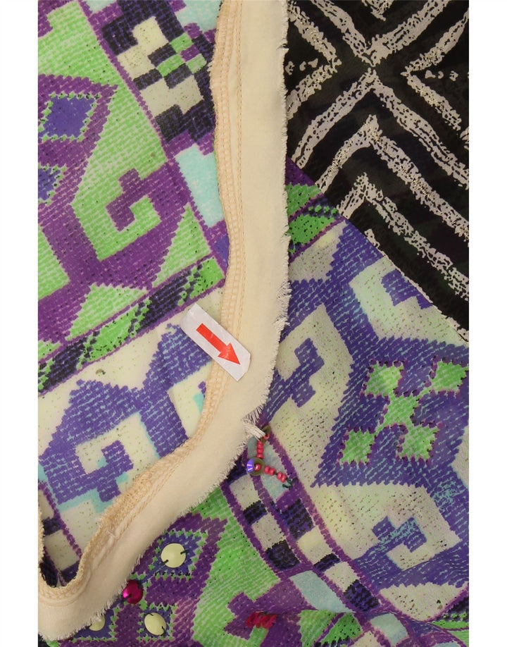 Desigual Damebluse Top UK 14 Medium Flerfarvet Patchwork Polyester