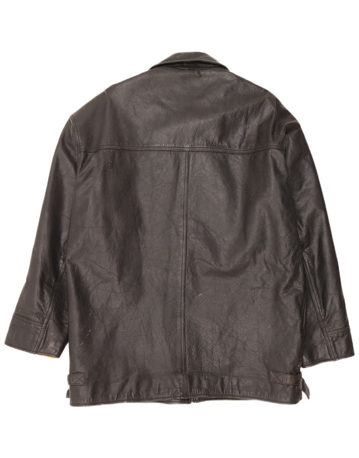 Vintage herre læderjakke UK 42 XL sort læder