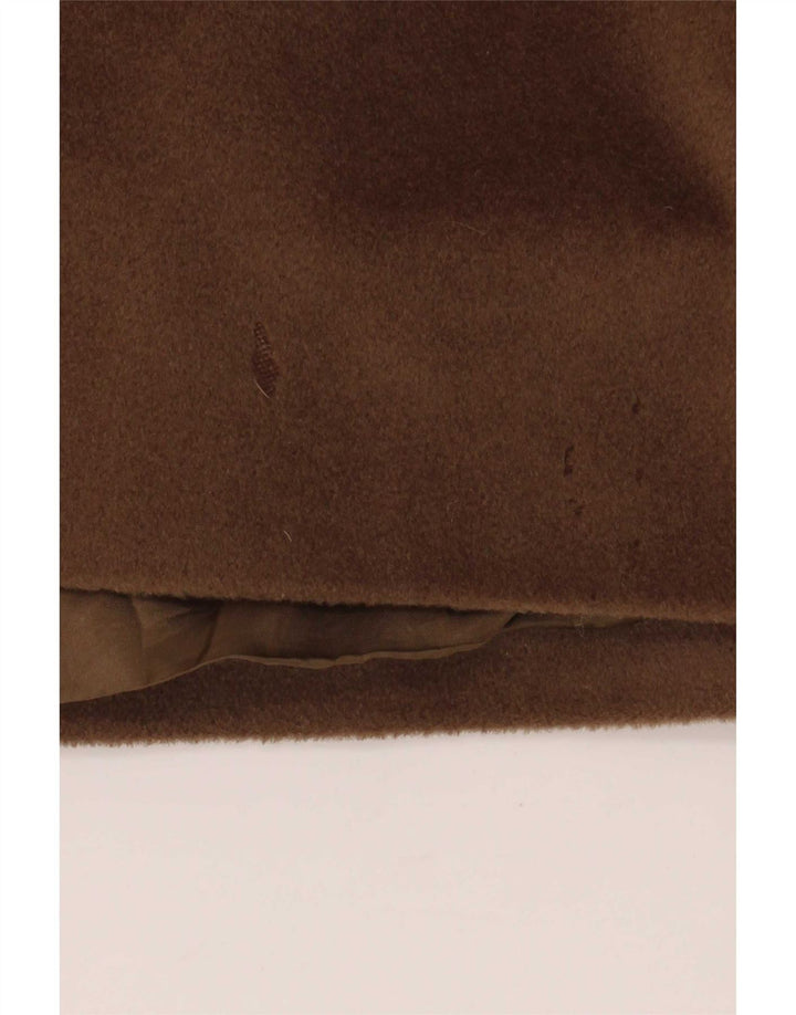 Max Mara Dame Oversized Overfrakke UK 12 Medium Brun Uld