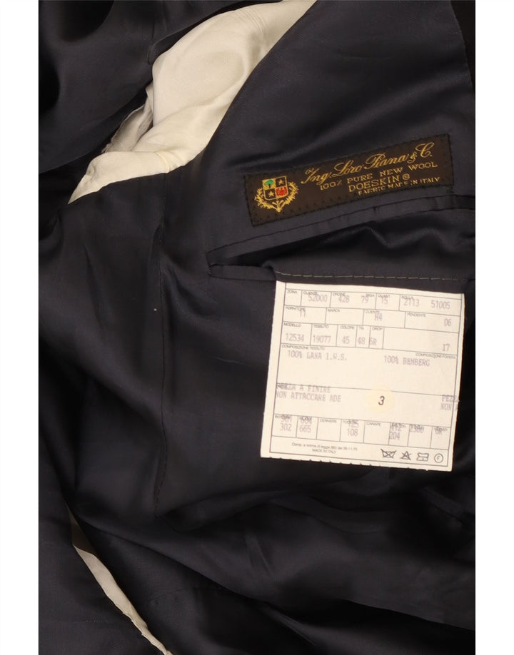 Loro Piana Herre 3-knaps blazerjakke IT 48 Medium Sort New Wool Classic