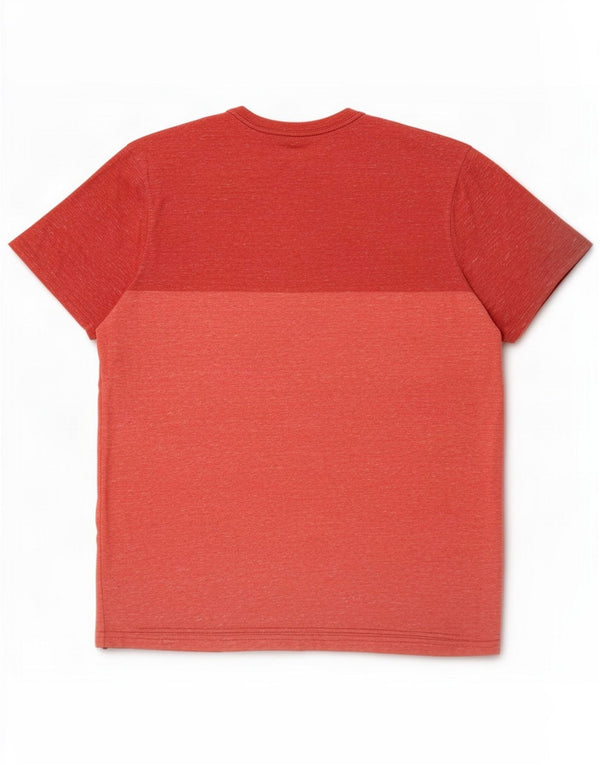 Mossimo Herre T-Shirt Top Medium Rød Colourblock Bomuld