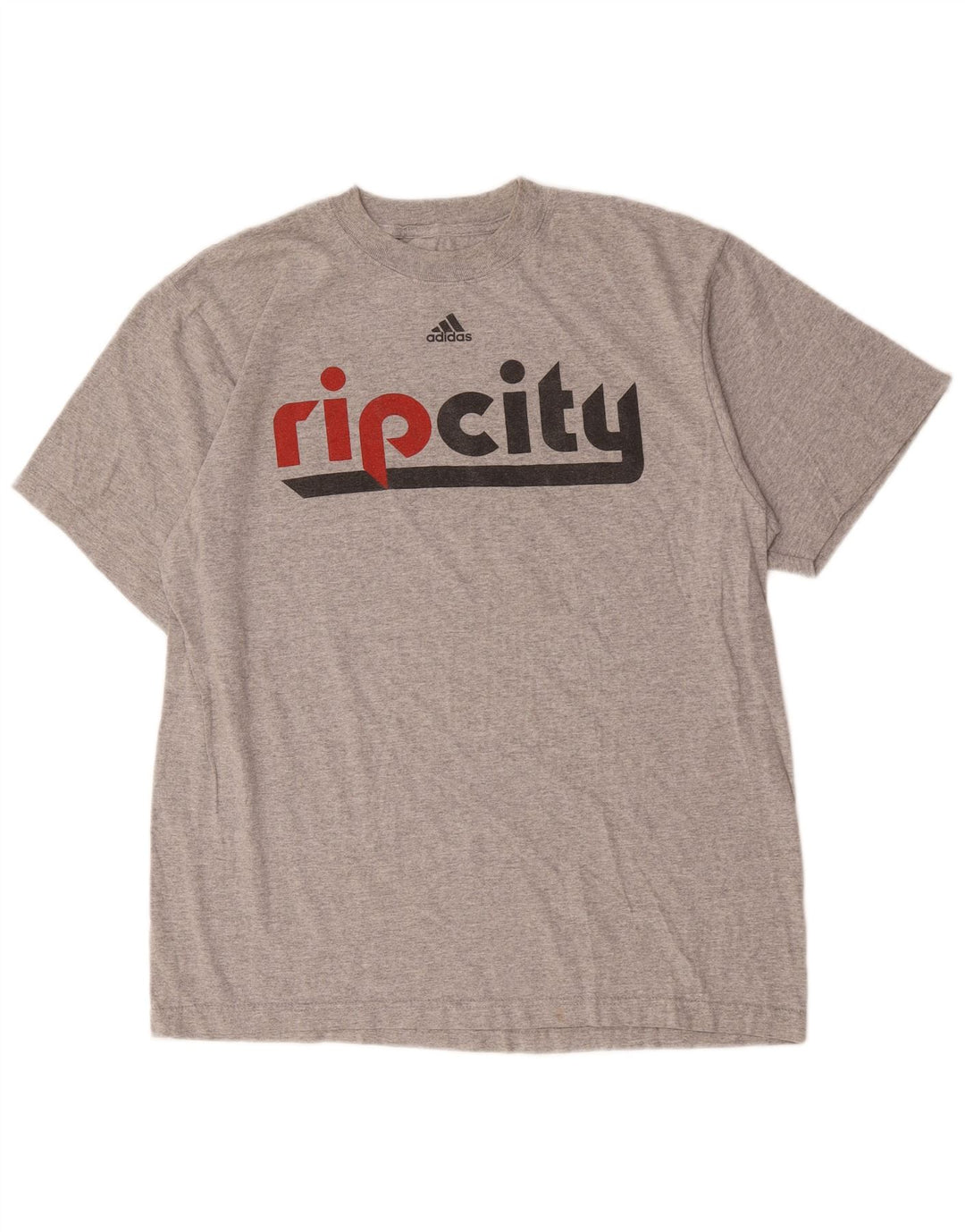 Adidas Herre Grafisk T-Shirt Top Stor Grå Bomuld