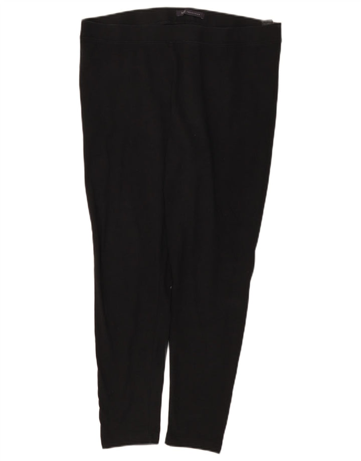 Marks & Spencer Womens Crop Leggings UK 16 Large Black Bomuld