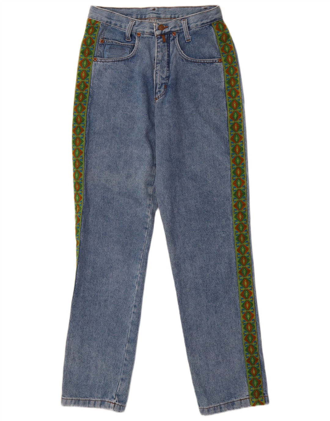 General Company Dame Straight Jeans W30 L33 Blue Geometric