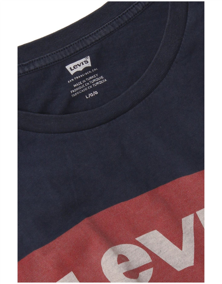 Levi's Grafisk T-shirt til mænd, stor marineblå