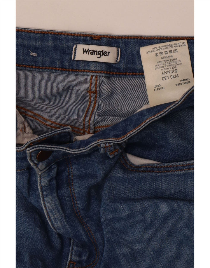 Wrangler Dame Skinny Jeans W30 L29 Blå Bomuld