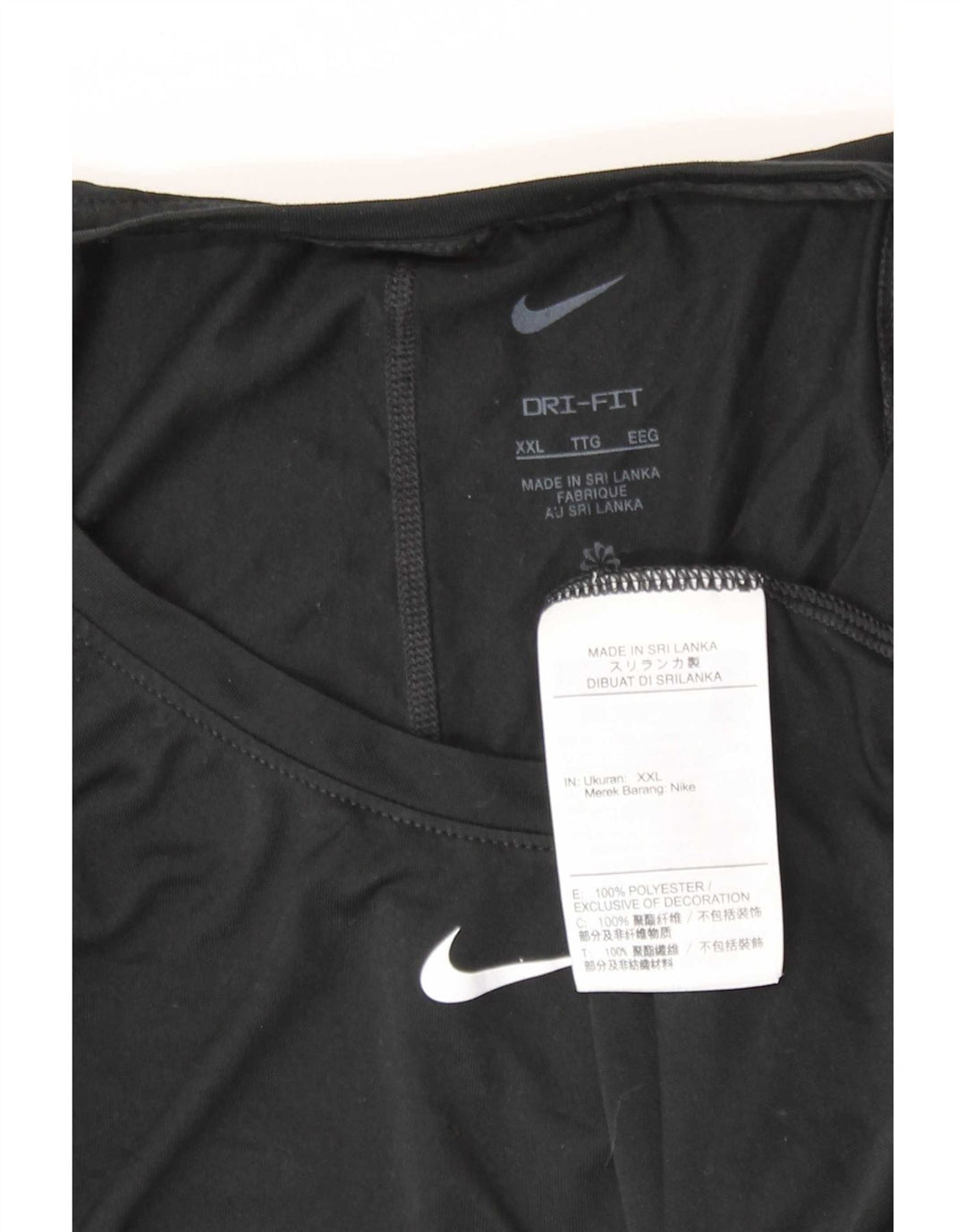 Nike Dame Dri Fit Vest Top UK 20 2XL Sort Polyester