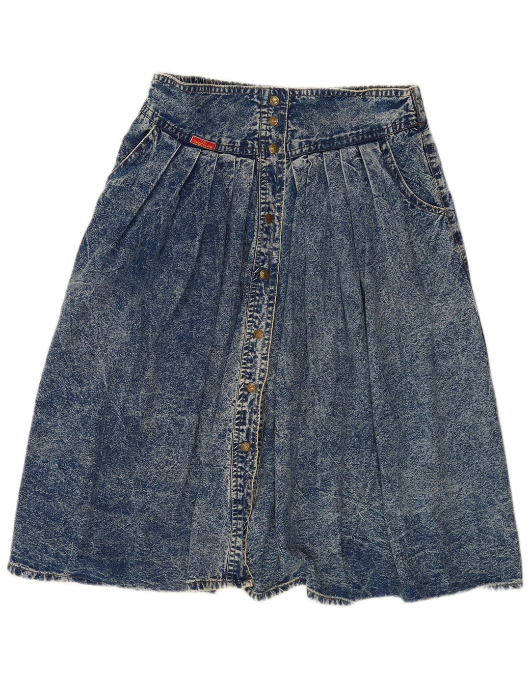 Vintage denimnederdel til kvinder W32 Large Blue