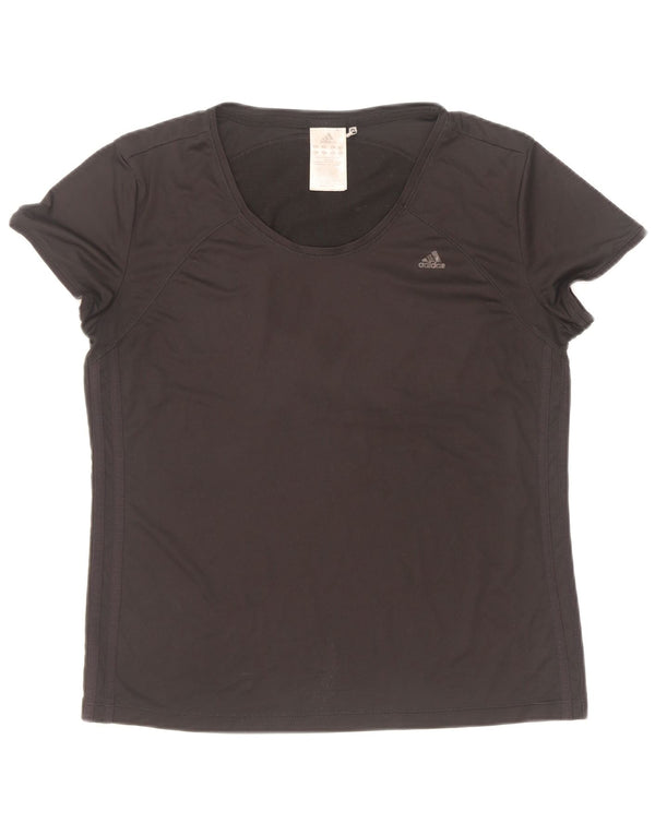 Adidas Dame Climacool T-Shirt Top UK 16 Stor Sort Polyester