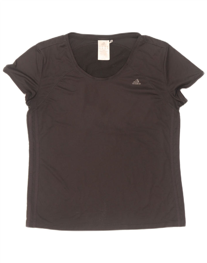 Adidas Dame Climacool T-Shirt Top UK 16 Stor Sort Polyester