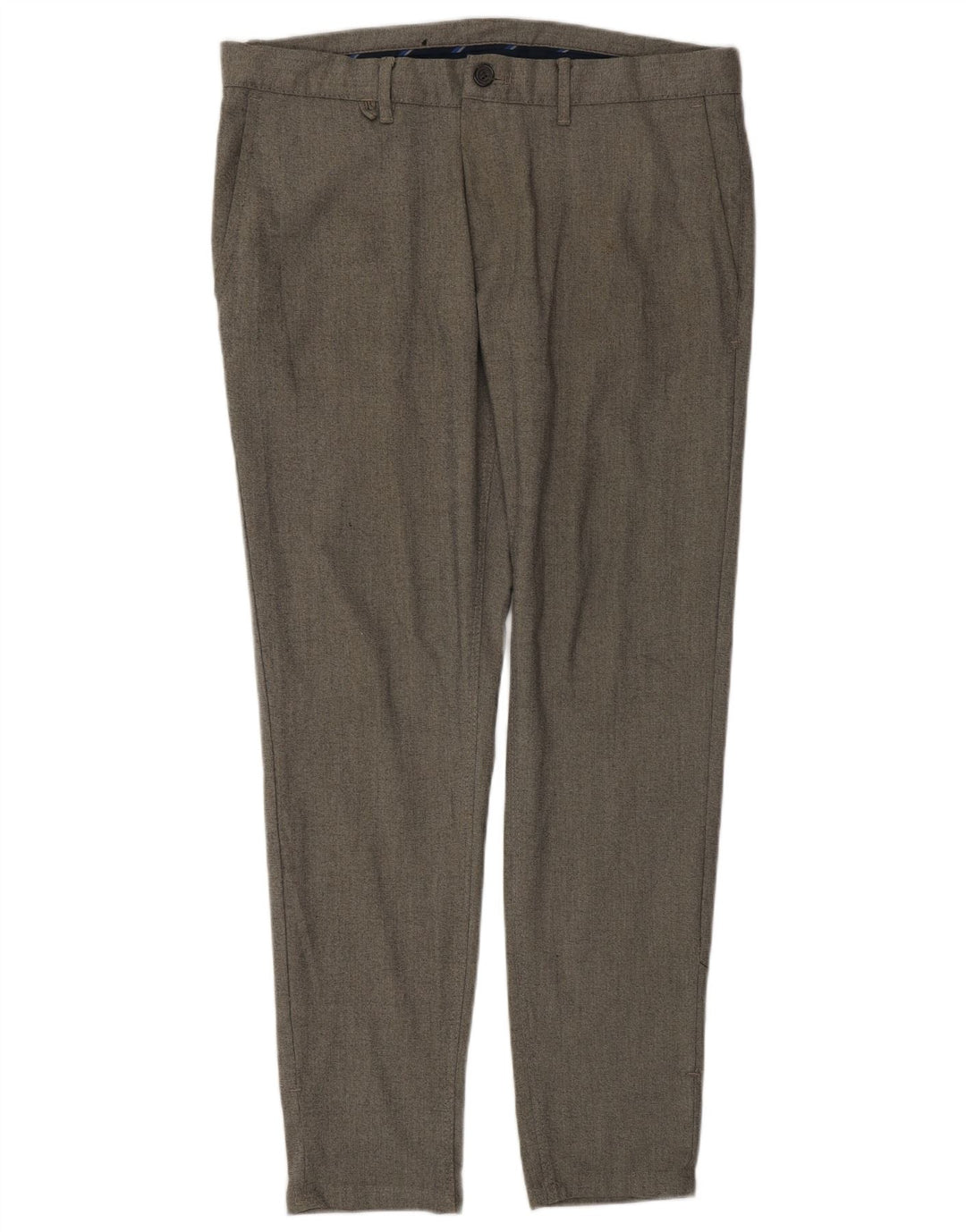 Zara Herre Slim Chino Bukser EU 42 Large W32 L29 Grå Polyester
