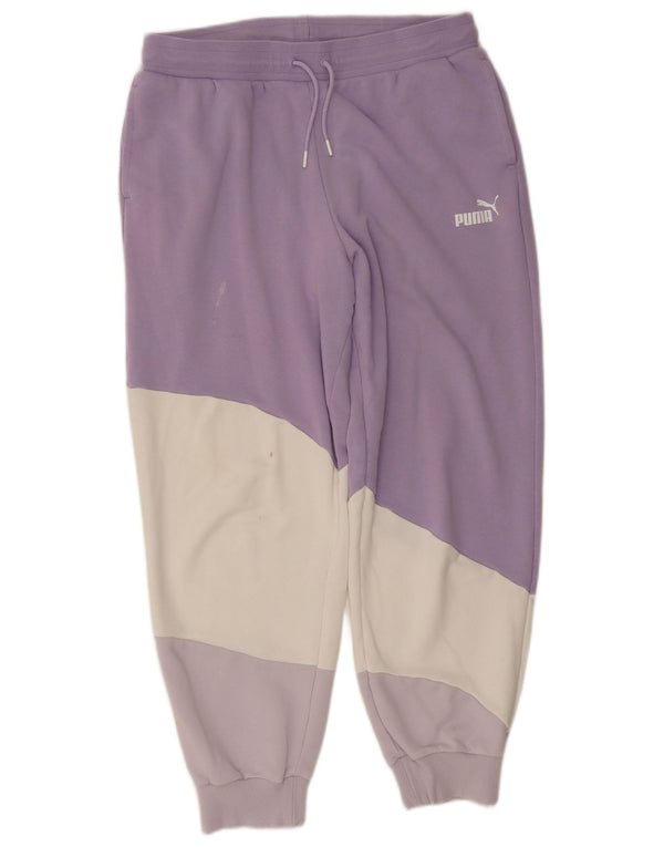 Puma træningsdragt til kvinder Joggers UK 16 Large Purple Colourblock