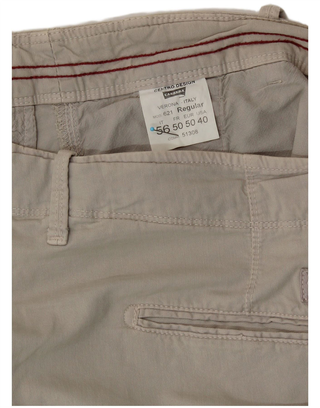 CARRERA Mens Chino Shorts IT 56 3XL W40 Grey Cotton