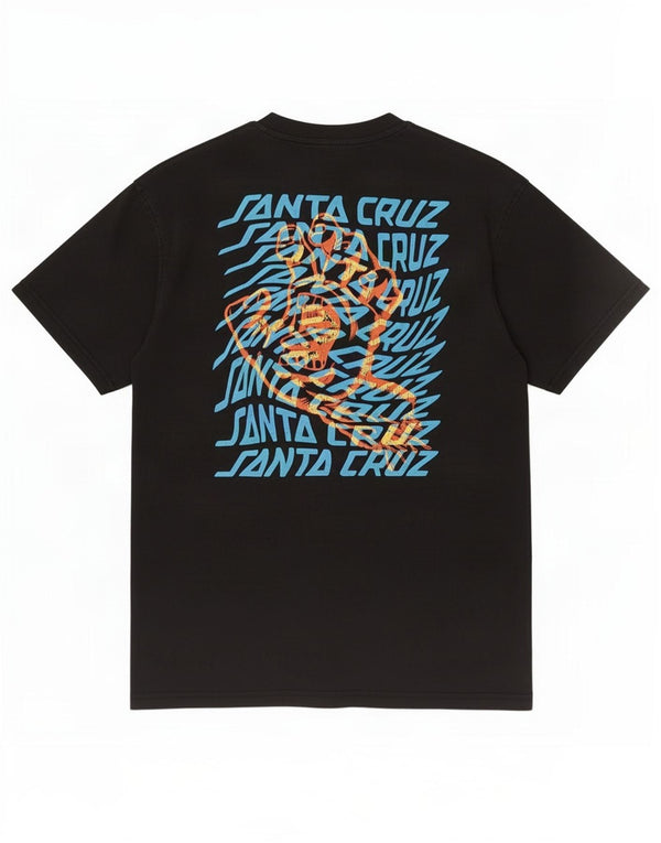 Santa Cruz Herre grafisk T-shirt Top Medium Sort Bomuld