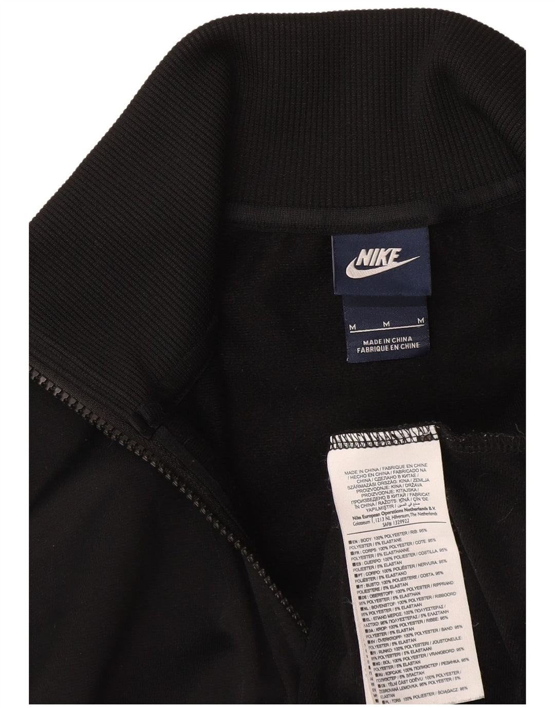 Nike træningsdragt topjakke til kvinder UK 12 Medium Sort Colourblock Polyester