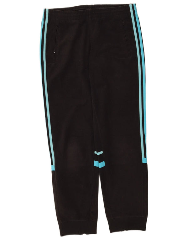 Adidas Dame Fleece Træningsdragt Bukser Joggers UK 12 Medium Sort