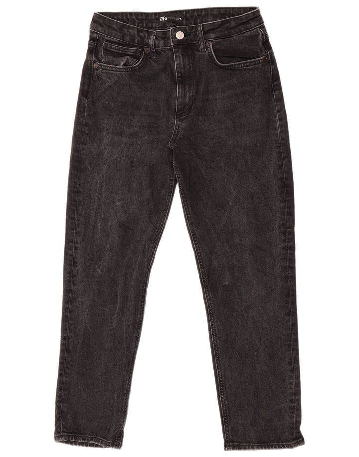 Zara Dame Slim Jeans EU 38 Small W28 L26 Sort Bomuld