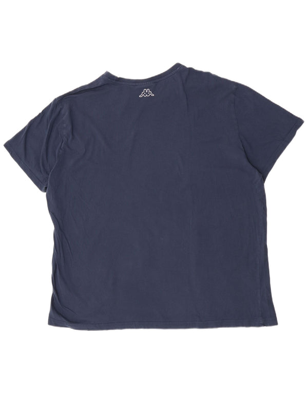 Kappa Herre grafisk T-shirt top 4XL marineblå bomuld