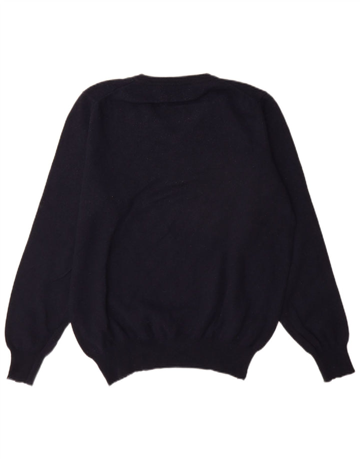Fred Perry Herre V-hals sweater Stor marineblå uld