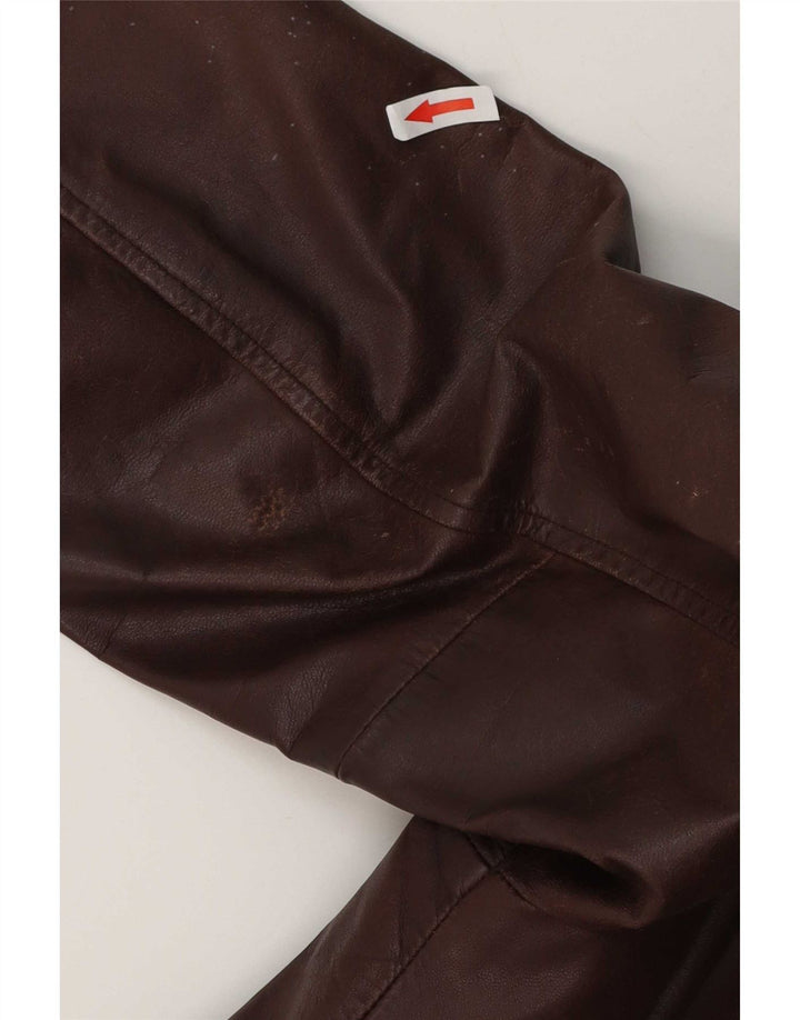 Pull & Bear Herre Læderfrakke UK 42 XL Brun