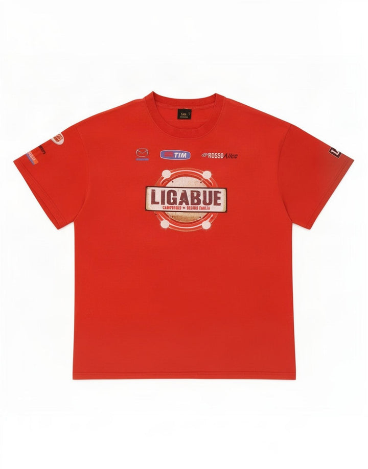 Lee Herre Grafisk T-Shirt Top Stor Rød