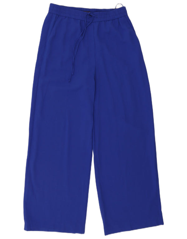 Marks & Spencer Kvinder Casual Bukser med brede ben UK 14 Large W34 L33 Blå