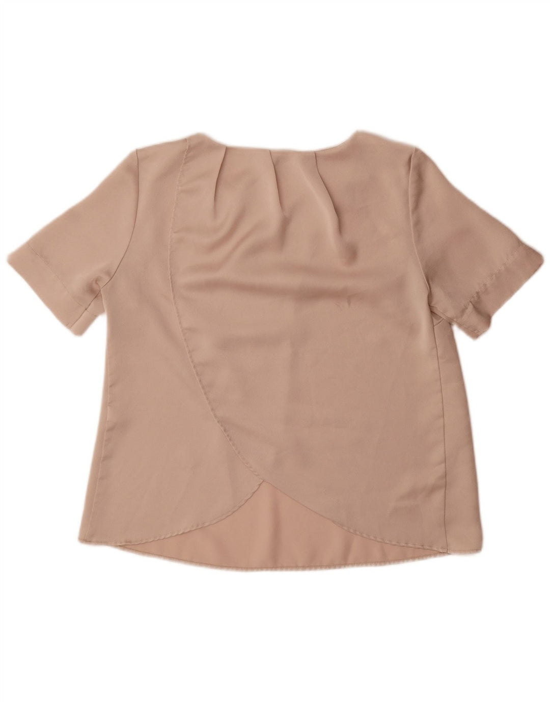 Topshop Dame Oversized Bluse Top UK 10 Small Beige Polyester