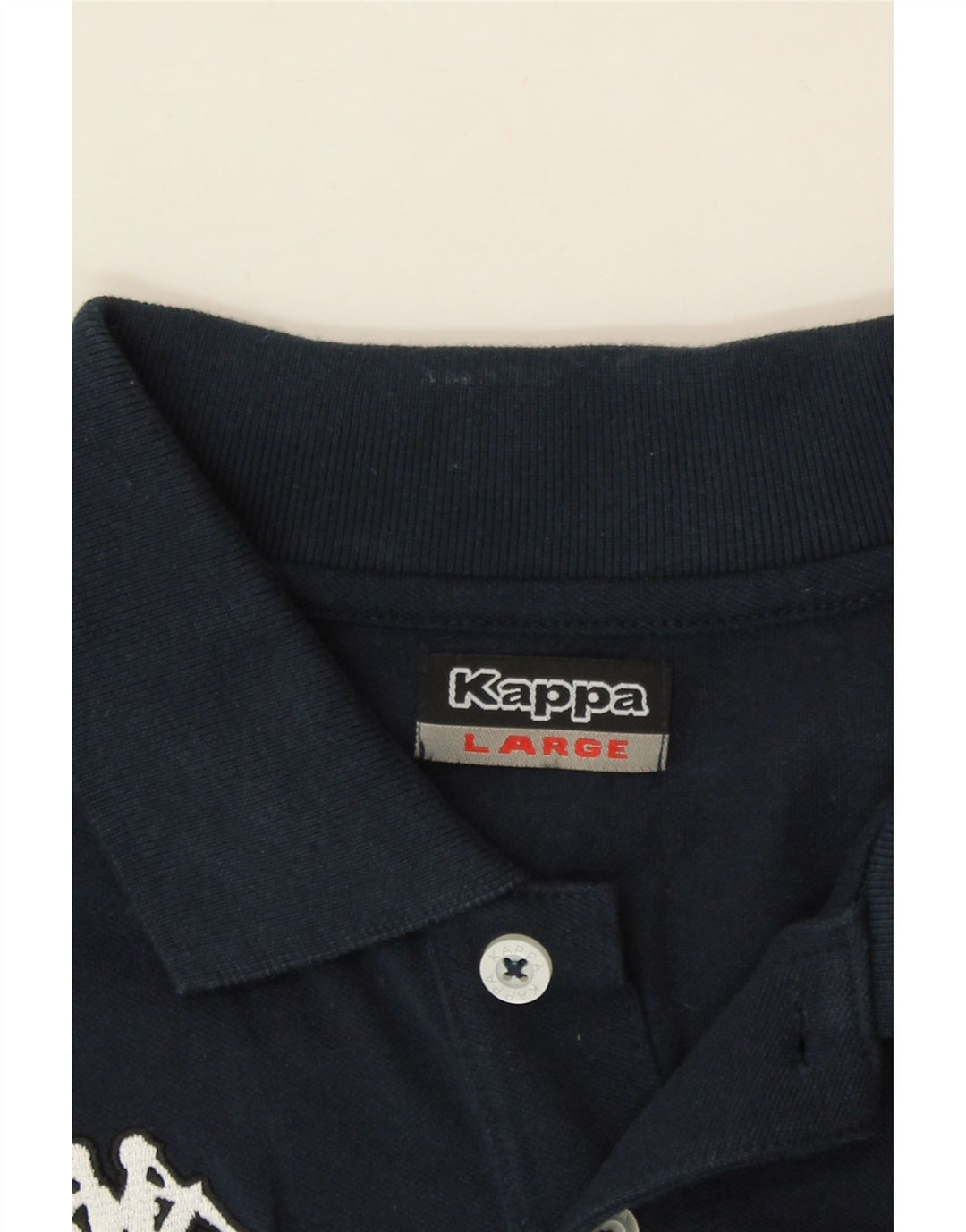 KAPPA Mens Polo Shirt Large Navy Blue Cotton Vintage Kappa and Second-Hand Kappa from Messina Hembry 