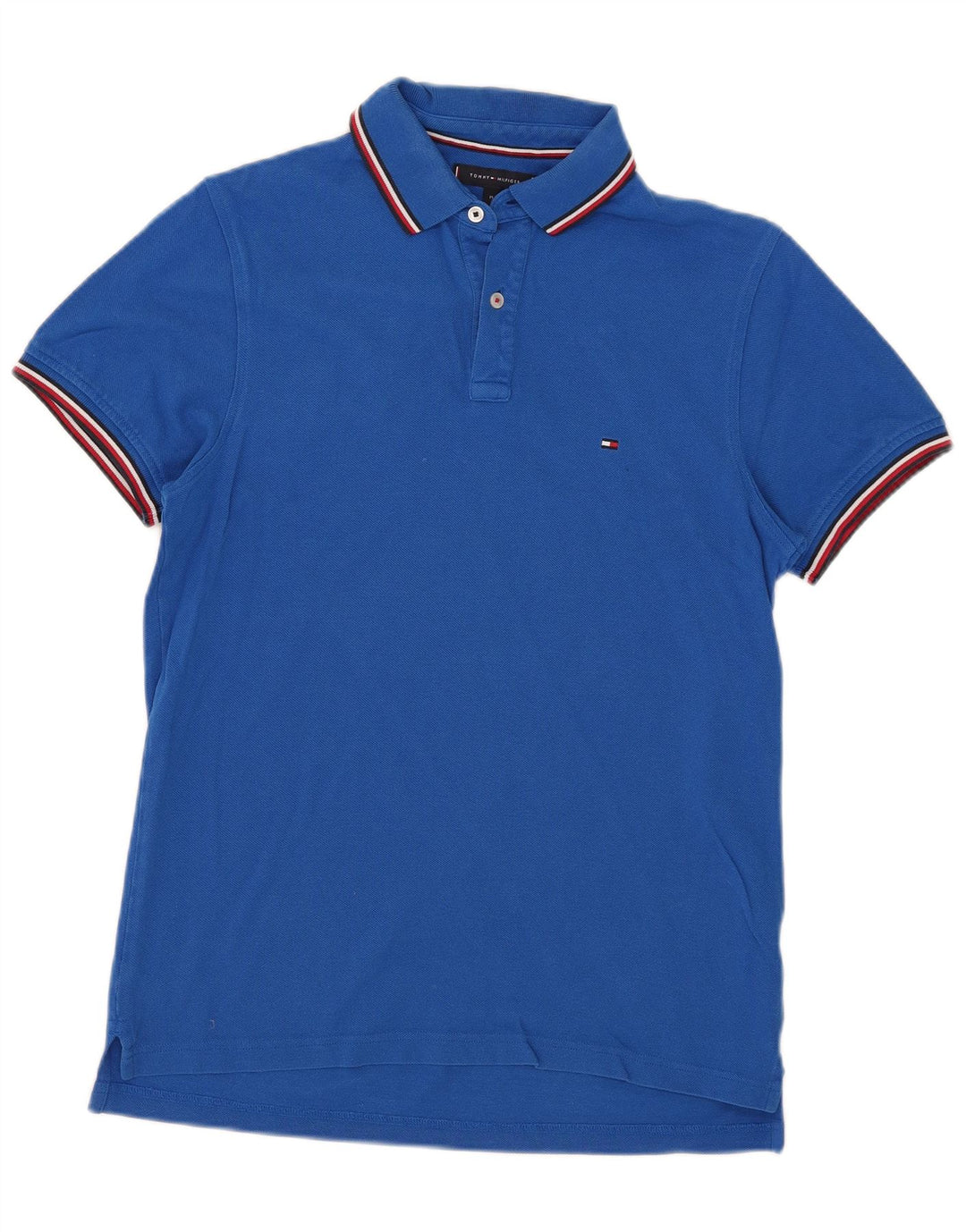Tommy Hilfiger Herre Slim Fit Polo Shirt Medium Blå Stribet