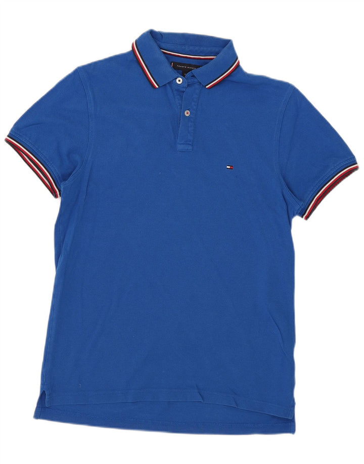 Tommy Hilfiger Herre Slim Fit Polo Shirt Medium Blå Stribet