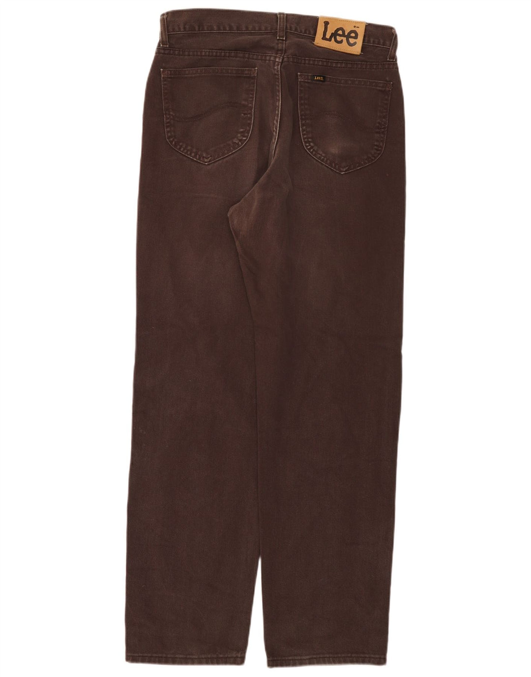 Lee Mens Kansas Straight Jeans W34 L32 Brun Bomuld