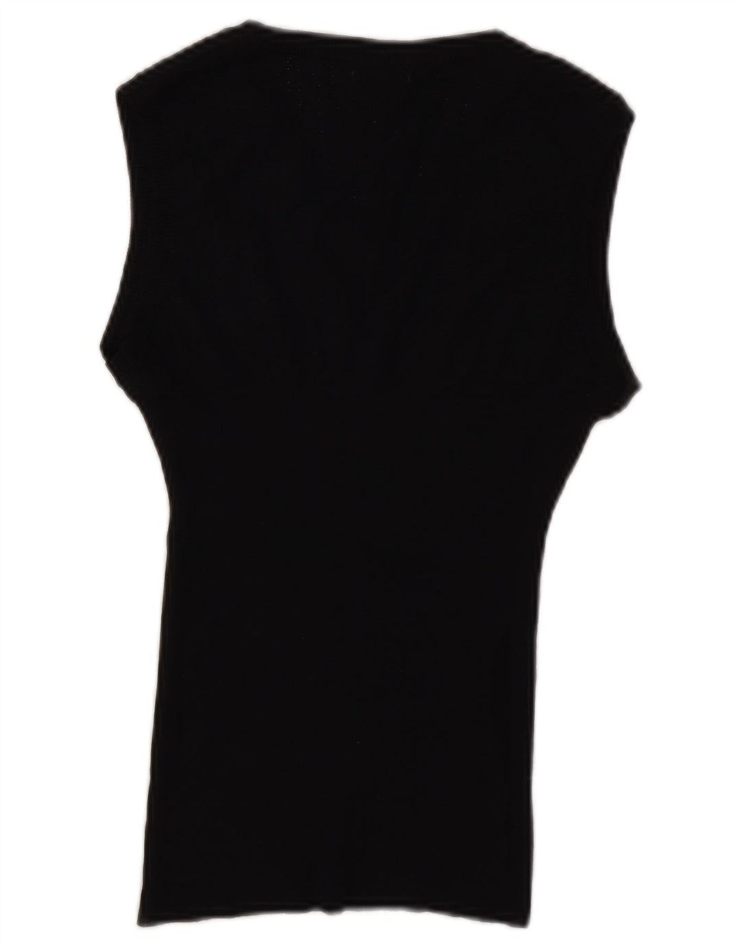 Benetton Dame Vest Tank Top UK 14 Stor Sort Uld