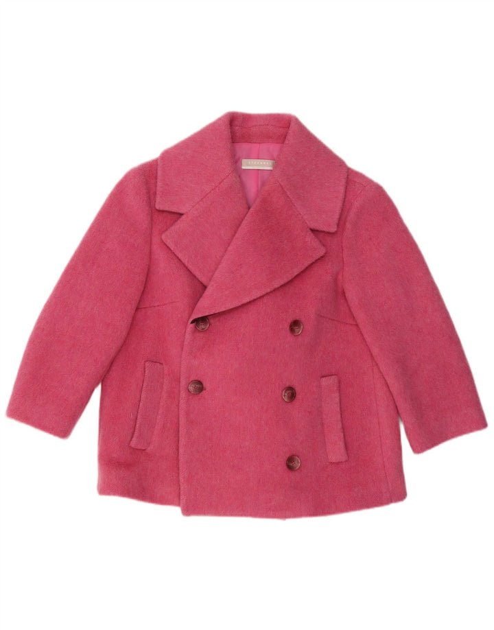 Stefanel Dame Kort 3/4-ærmet Ærtefrakke US 8 Medium Pink Uld