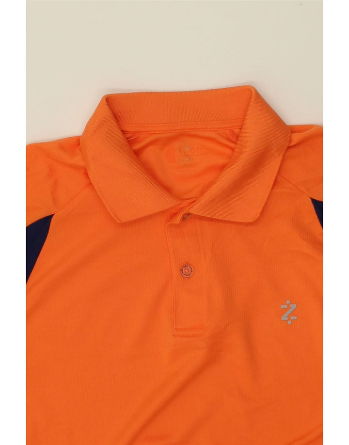 IZOD Mens Polo Shirt XL Orange Colourblock Polyester Vintage Izod and Second-Hand Izod from Messina Hembry 