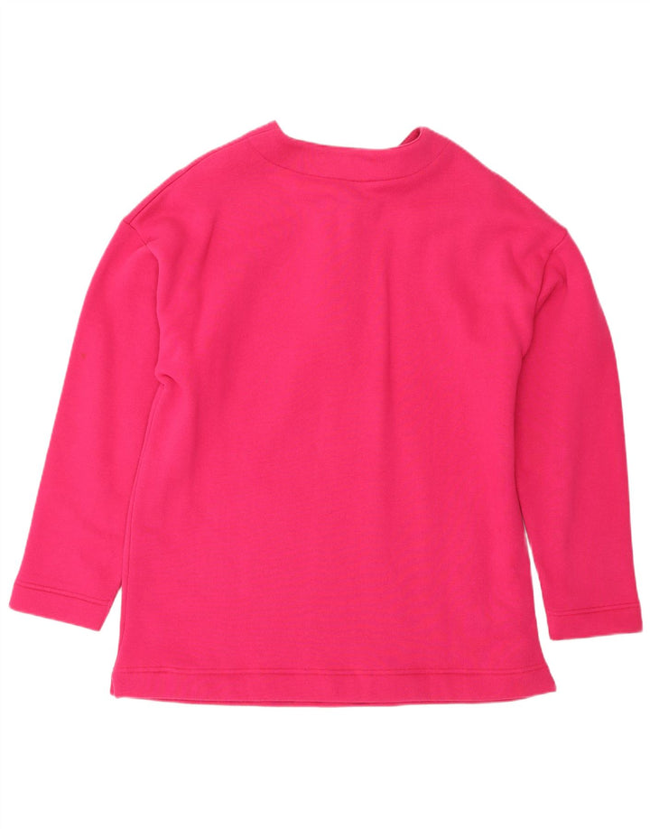 Benetton Dame Sweatshirt Jumper UK 14 Medium Pink
