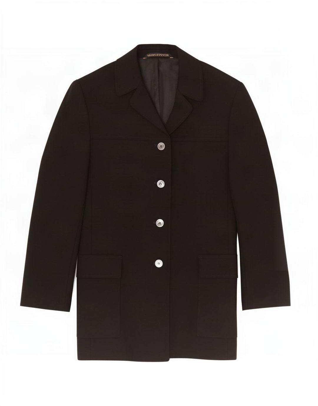 Marks & Spencer Dame St. Michael Blazer Jacket UK 12 Medium Black