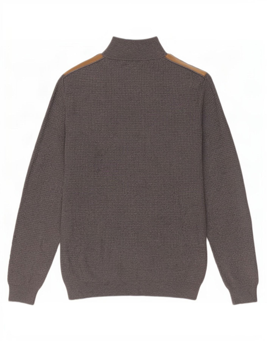 Massimo Dutti Herre Zip Neck Jumper Sweater Medium Grå Bomuld