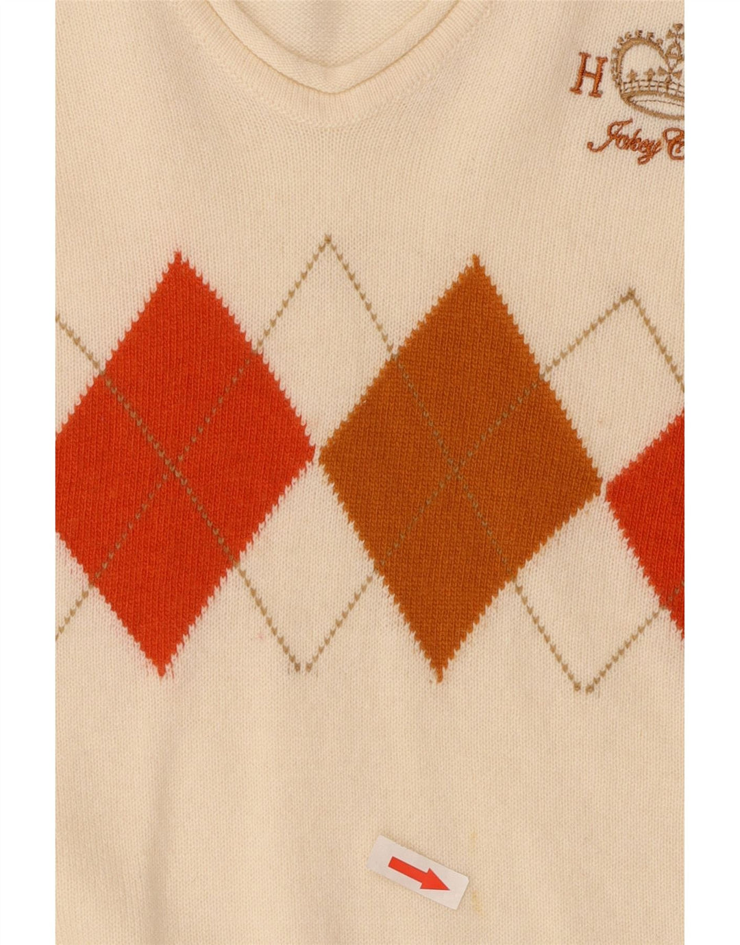 Henry Cottons Dame V-hals sweater IT 46 Large Off White