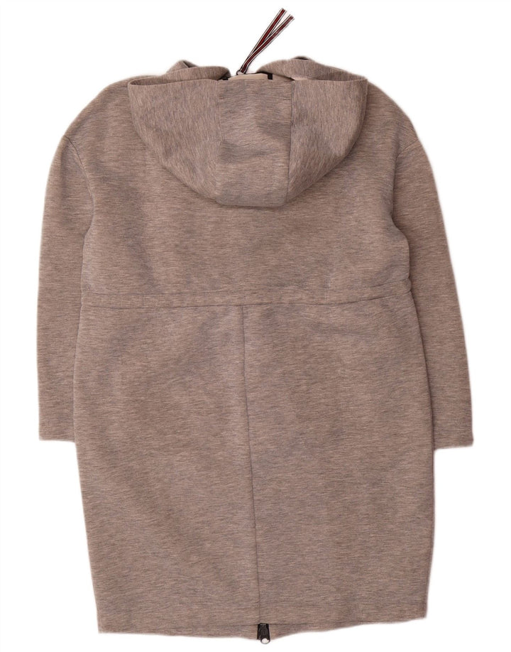 Max & Co. Oversized overfrakke med hætte til kvinder DK 10 Small Grå Flecked Modal