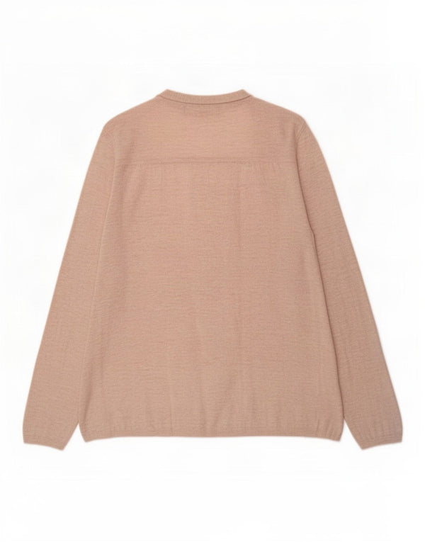 Marks & Spencer Womens Open Cardigan Sweater UK 8 Small Beige Polyamide