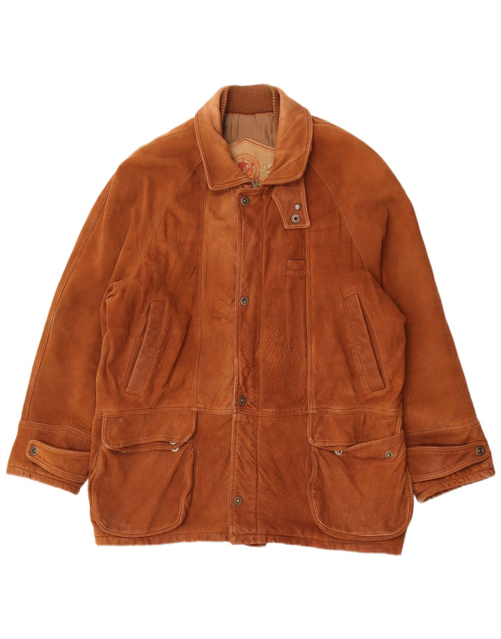 Essebi Herre Læderjakke UK 40 Stor Brun Læder