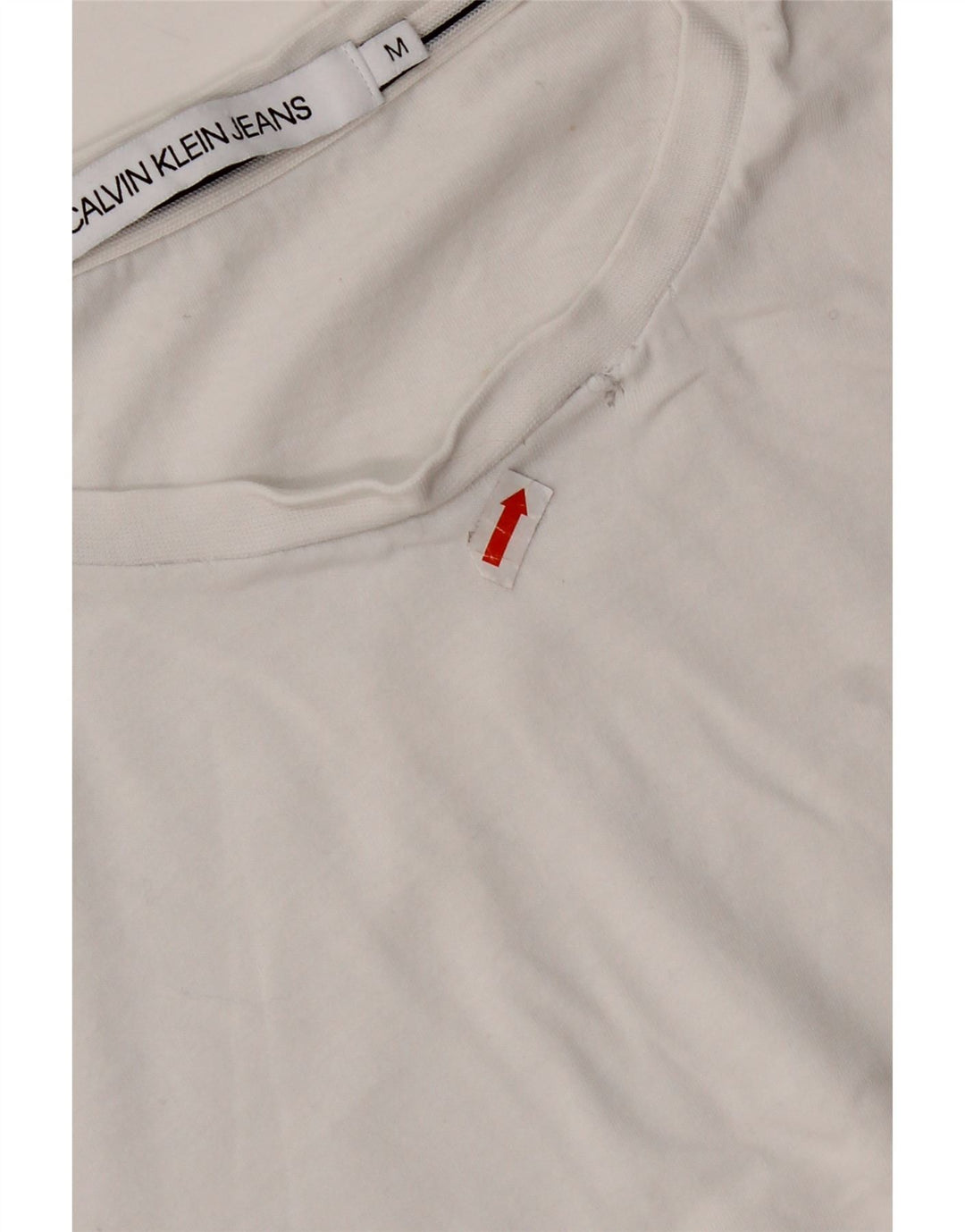CALVIN KLEIN Dame T-Shirt Top UK 14 Medium White