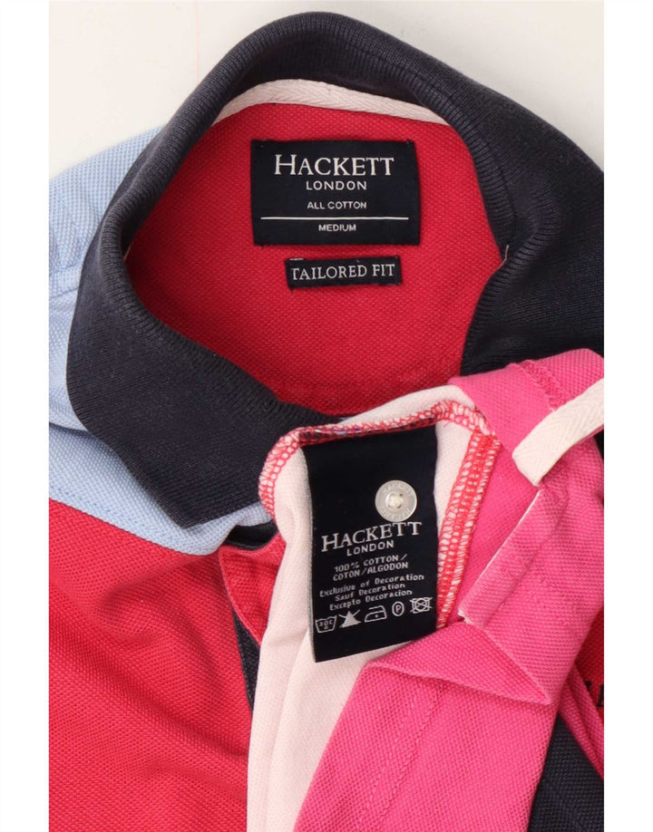 Hackett herre skræddersyet pasform rugby polo skjorte medium flerfarvet farveblok