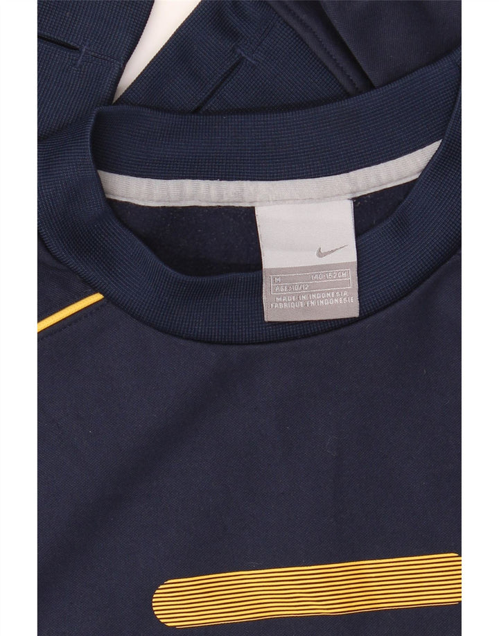 NIKE Sweatshirt-trøje til drenge 10-11 år Medium Navy Blue Colourblock